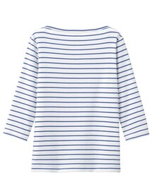 無印良品 | ストレッチフライス編みボートネック七分袖Ｔシャツ　(Tシャツ/カットソー)