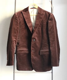 NICOLE CLUB FOR MEN | ピークドラペル ベロアテーラード(テーラードジャケット)