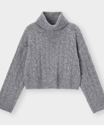 GU | パフィータッチクロップドタートルネックセーター(トップス)