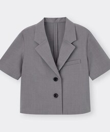 GU | ハーフスリーブクロップドジャケット(ジャケット/アウター)