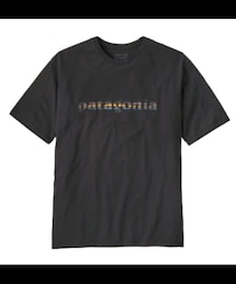 patagonia | patagonia '73ﾃｷｽﾄ ﾛｺﾞ ｵｰｶﾞﾆｯｸ Tｼｬﾂ　Lｻｲｽﾞ(Tシャツ/カットソー)