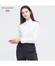 UNIQLO | コットンフリルシャツ M ¥2990(シャツ/ブラウス)