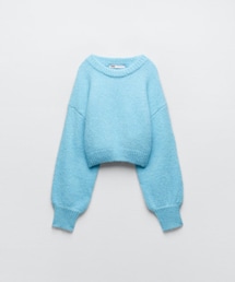 ZARA | クロップド丈ニットセーター ¥5990(ニット/セーター)