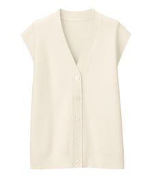 無印良品 | 型崩れしにくい糸で編んだニットベスト M ¥1791(ベスト)