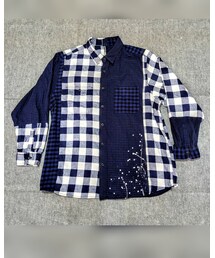 メルカリ出品中 | 2トーン ペイント ネルシャツ(シャツ/ブラウス)