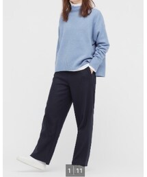 UNIQLO | ブラッシュドジャージーストレートパンツ(その他パンツ)