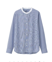 無印良品 | 洗いざらしブロード スタンドカラーシャツ(シャツ/ブラウス)