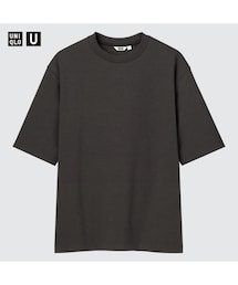 UNIQLO | エアリズムコットンオーバーサイズクルーネックT（ボーダー）(Tシャツ/カットソー)