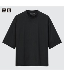 UNIQLO | エアリズムコットンオーバーサイズモックネックT(Tシャツ/カットソー)