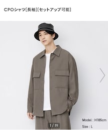 GU | CPOシャツ(長袖)(セットアップ可能)(ジャケット/アウター)