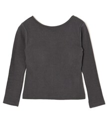 STRATA | バックシャン9分袖トップス　チャコール(Tシャツ/カットソー)