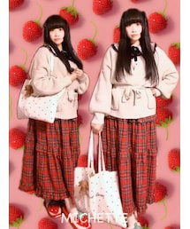 WC | WC/チェックティアードロングスカート(レッド)(スカート)