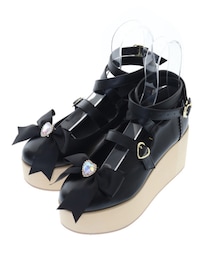 LIZ LISA | LIZ LISA/厚底クロスストラップシューズ(ブラック)(パンプス)