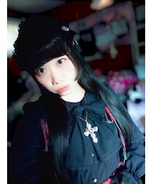 RoseMarie seoir | RoseMarie seoir/ストーンクロスネックレス(レッド系)(ネックレス)