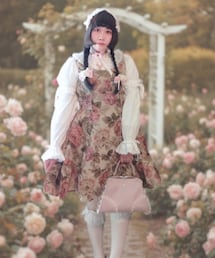 しまむら | しまむら/ノエル・ド・メモワール ゴブランジャンスカ(クラロリくる実)(ベージュ/中薄橙)(TT*KRMゴブランJSK)(ジャンパースカート)