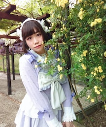 Maria pipi | Maria pipi/パール&リボンカーディガン(ラベンダー)(カーディガン/ボレロ)