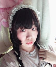 SPINNS | チュールレース·オーガンジーフリル·サテンリボンのヘッドドレス(ホワイト·アイボリー系)(その他ヘアアクセサリー)