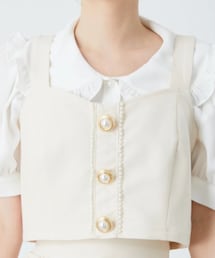 Ank Rouge | Ank Rouge/パールボタンビスチェ(ベージュ)(ベスト)