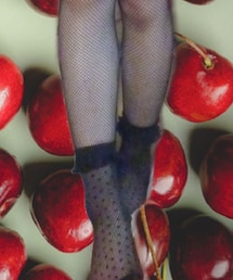 PEACH JOHN | PEACH JOHN/シアードットクルーソックス(黒)(ソックス/靴下)