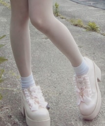 Amavel | Amavel/ビジューリボン付フリルシューズ(ピンク)(その他シューズ)