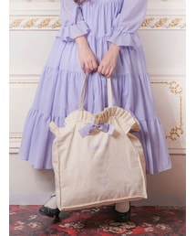 Maria pipi | Maria pipi/フリルマチ付きトート(オフホワイト)(トートバッグ)