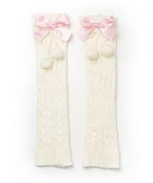 DearMyLove | DearMyLove/ぽんぽんリボンレッグウォーマー(ピンク)(レッグウォーマー)