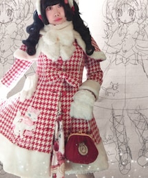 Angelic Pretty | Angelic Pretty/おでかけショコラちゃんアップリケコート(リメイク済み。赤千鳥柄)(その他アウター)