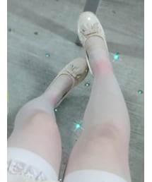 しまむら | しまむら/m♡petit by misako/レディース パンプス(青木美沙子)(AMリボンバレエ)(オフホワイト)(パンプス)