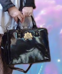 Metamorphose | metamorphose temps de fille/プレート付きBAG(エナメル黒)(トートバッグ)