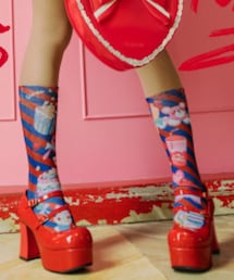 DearMyLove | DearMyLove/パンプス(Wストラップ ロリータ ベルト おでこ 太ヒール エナメル)+シューズ用リボンクリップ(レッド)(パンプス)