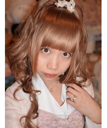PRIVATE LABEL | PRIVATE LABEL/小さなリボンモチーフとハート型ラインストーンのネックレス(シルバー×ピンク系)(ネックレス)