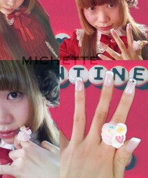 Handmade | ハンドメイド(個人作)/トッピング付きアイスクリームモチーフリング(リング)