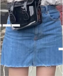 GU | ロングスカートを短く切ってアレンジ(デニムスカート)