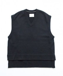 stein | stein/BACK DOUBLE KNIT VEST/Black(ベスト)