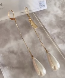Azalea | しずくパールピアス(ピアス（両耳用）)