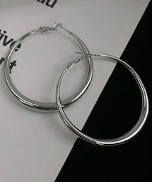 SHEIN | ちょい太めフープピアス(ピアス(両耳用))