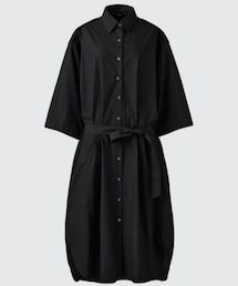 UNIQLO | コットンオーバーサイズシャツワンピース(シャツワンピース)