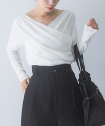 URBAN RESEARCH ROSSO WOMEN | シルク混2WAYドレーププルオーバー(Tシャツ/カットソー)