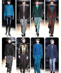 2012aw | 色彩が美しい。ワイドパンツ等、現行のサリバンに繋がるものが多い。jkt が中心。(ライダースジャケット)