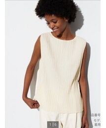 UNIQLO | プリーツノースリーブT(Tシャツ/カットソー)