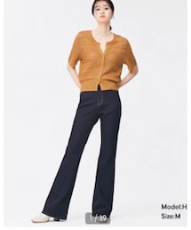 GU | フレアジーンズ(丈長め)(デニムパンツ)