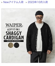 WAIPER.inc | アクリルニット シャギー カーディガン WAIPER.inc(ニット/セーター)
