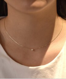 GYPPHY（ジプフィー） | GYPPHY/ベゼルモアサナイトネックレス 0.1ct(ネックレス)