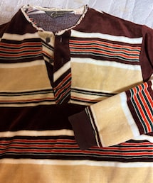 VINTAGE | 70's longsleeve boarder polo（henryremake）(ポロシャツ)