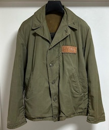 VINTAGE | 40's US NAVY "N-4" DECK JACKET（size 38）(ミリタリージャケット)