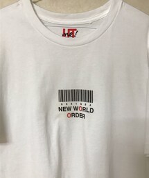 ユニクロ　UT me | 自分でデザインしたデザインをユニクロUT meでTシャツをプリント製作して頂きました。デザインは、都市伝説をメッセージにして、暗号数字をバーコード化しました。(Tシャツ/カットソー)