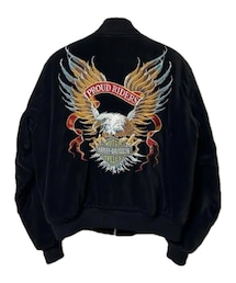 Harley-Davidson | 90s Harley-Davidson ベロア 別珍 スカジャン(スカジャン)