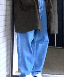 新品タグ付き⭐️2025FW⭐️セットアップ　パンツ⭐️ ネイビー　M 完売品 NANKAI パンツ バイク 南海部品 ストレートシルエットEXTEND