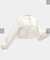 Mavie..7 | クロップドシアーチャイナシャツ / アイボリー　¥5,940(カーディガン/ボレロ)