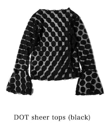 RRR | DOT sheer tops (black)  ¥6,930(その他トップス)